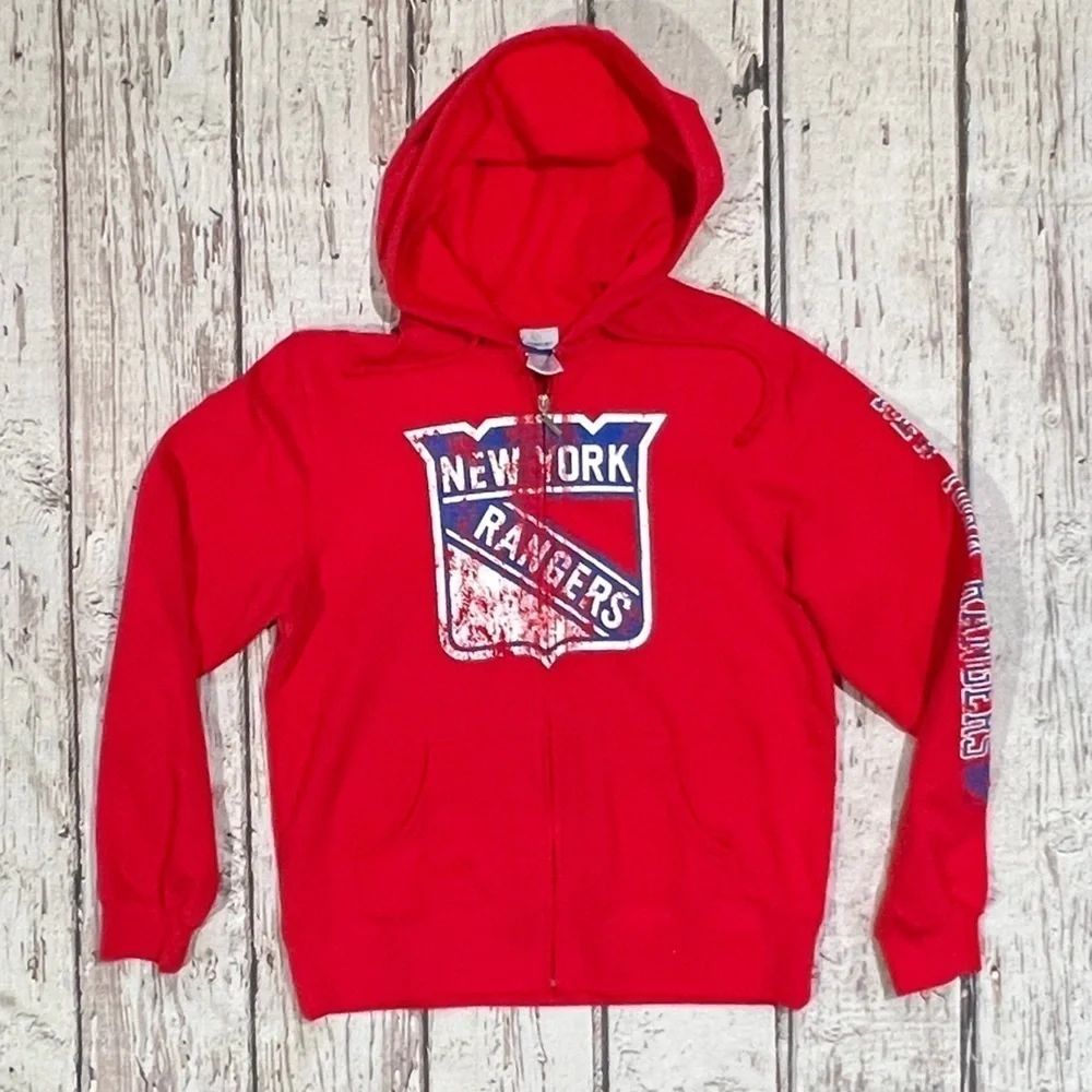 Boys Kids New York Rangers NHL Hockey Sports Hoodie Pullover Sweatshirt